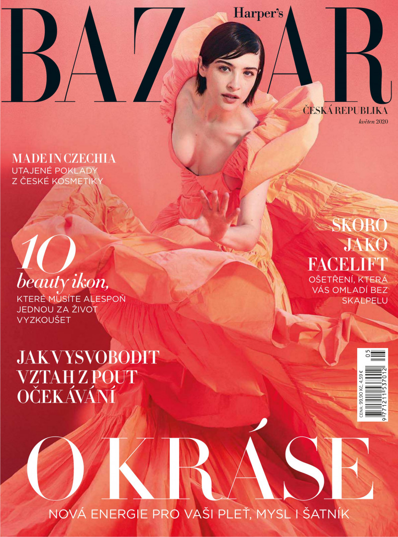Lera Abova featured on the Harper\'s Bazaar Czech cover from May 2020