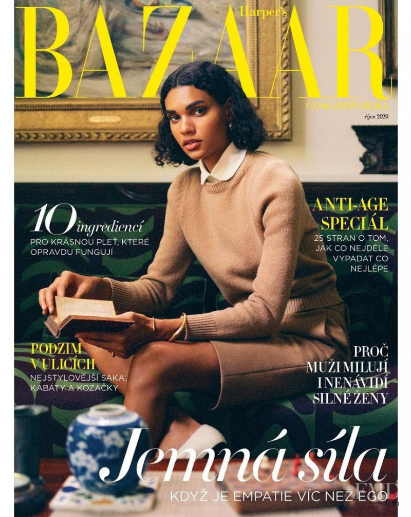 Barbara Valente featured on the Harper\'s Bazaar Czech cover from October 2020