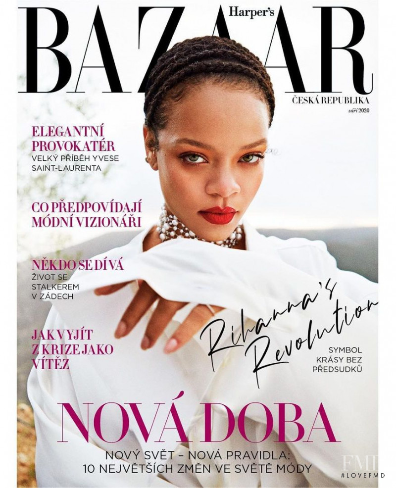 Rihanna featured on the Harper\'s Bazaar Czech cover from September 2020