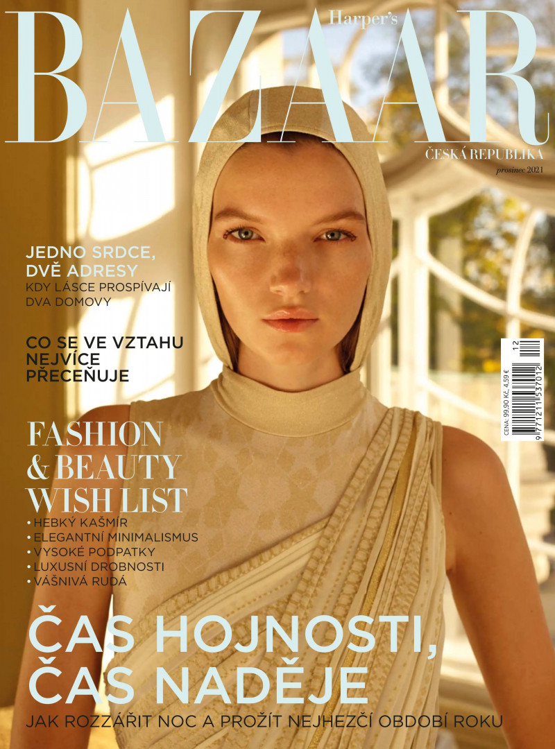  featured on the Harper\'s Bazaar Czech cover from December 2021