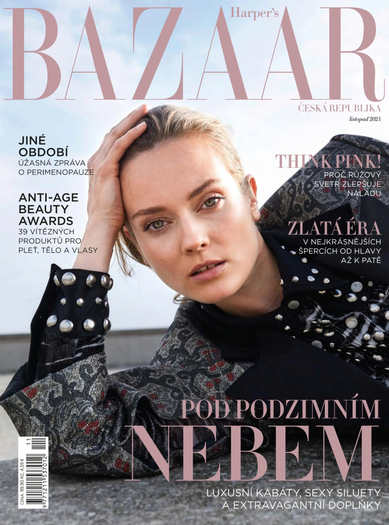 Monika Jagaciak featured on the Harper\'s Bazaar Czech cover from November 2021