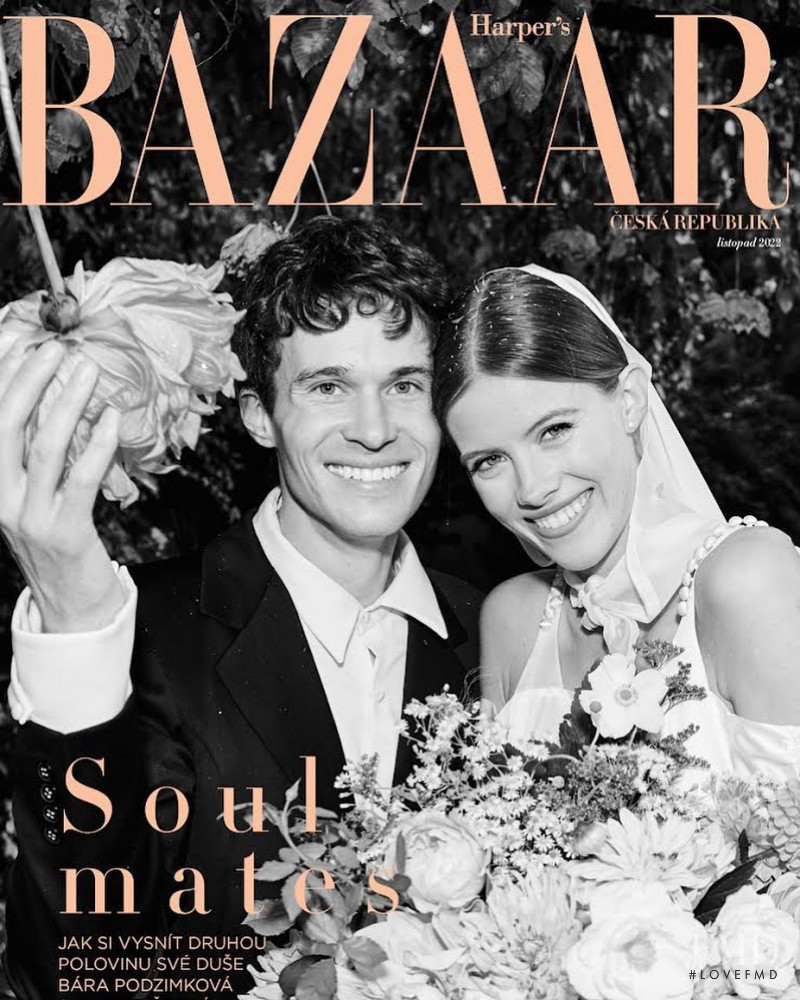 Bara Podzimkova featured on the Harper\'s Bazaar Czech cover from November 2022