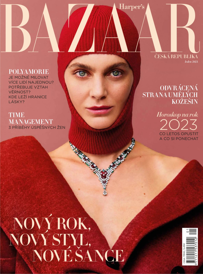 Marina Pérez featured on the Harper\'s Bazaar Czech cover from January 2023