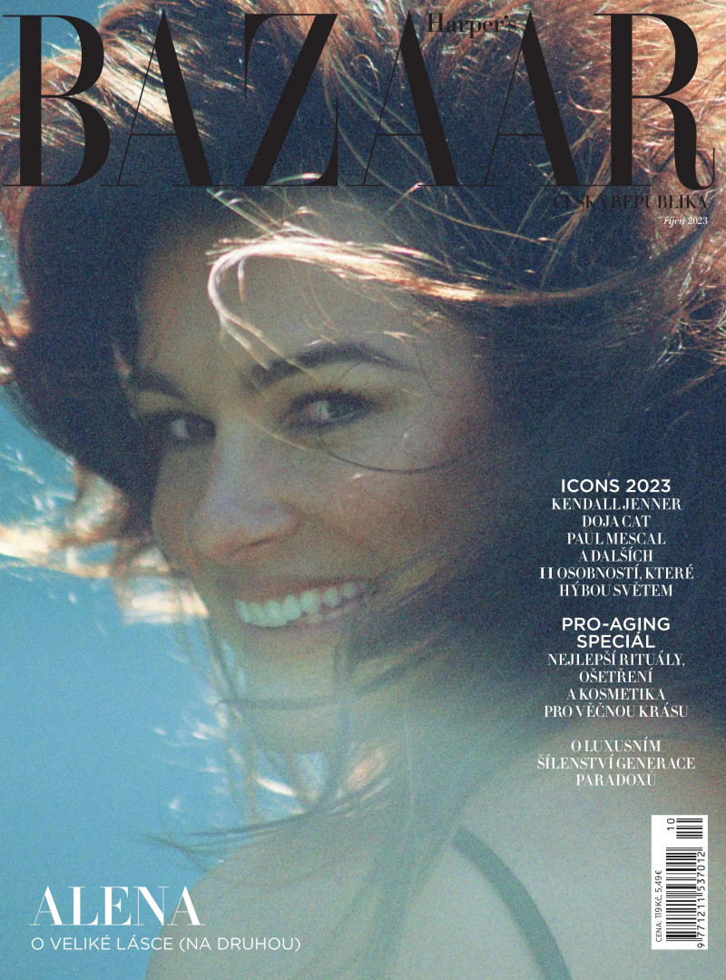 Alena Seredova featured on the Harper\'s Bazaar Czech cover from October 2023
