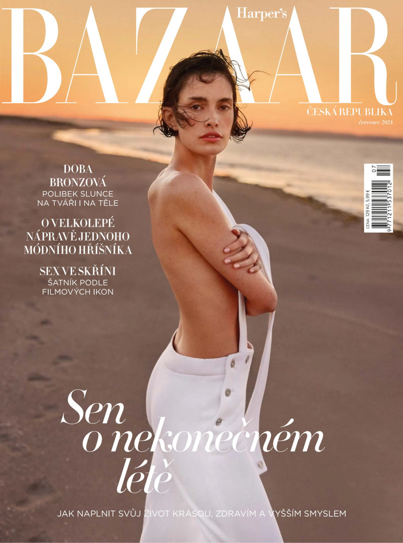 Zoee Barnard featured on the Harper\'s Bazaar Czech cover from July 2024