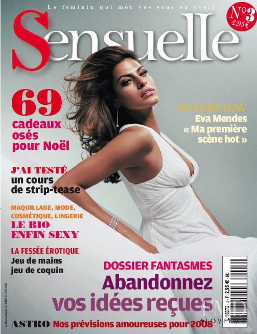 Eva Mendes featured on the Sensuelle cover from November 2007