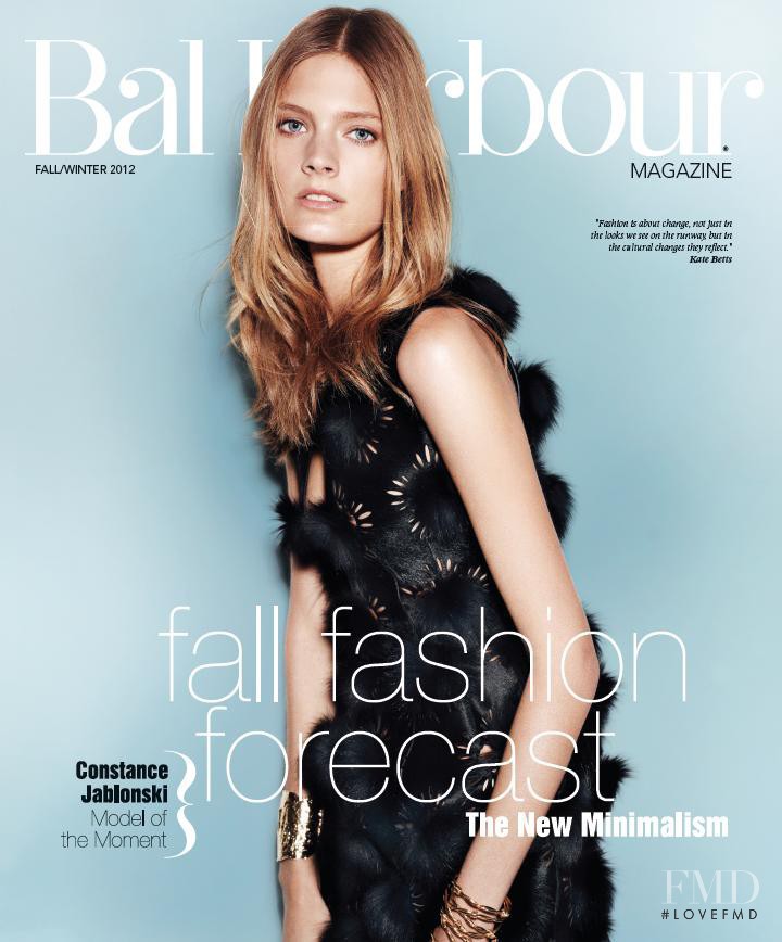Constance Jablonski featured on the Bal Harbour cover from September 2012