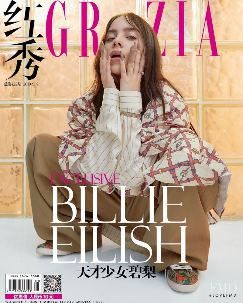 Billie Eilish featured on the Grazia China cover from September 2019