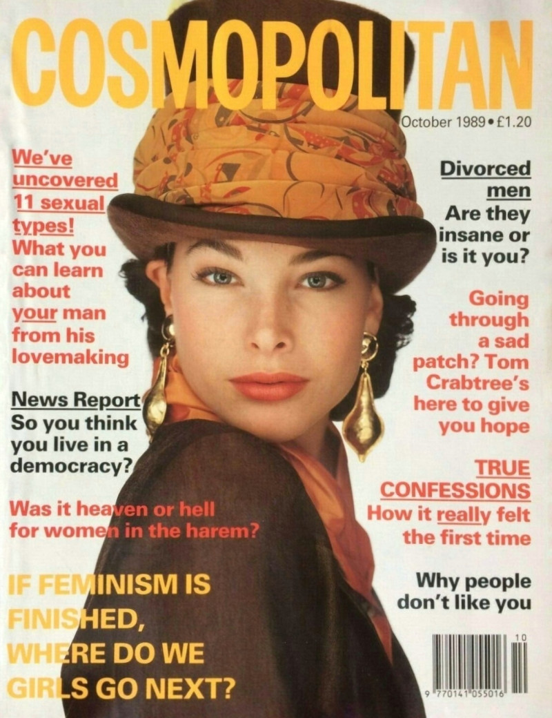 Cristina Piaget featured on the Cosmopolitan UK cover from October 1989