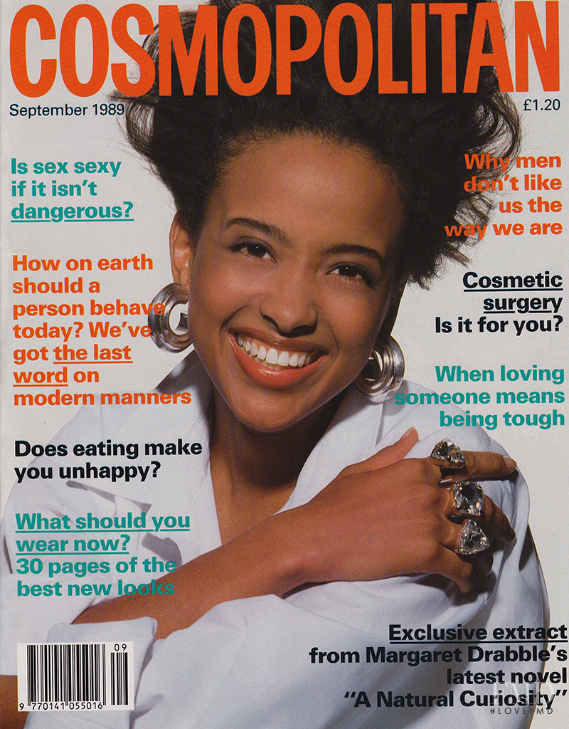 Karen Williams featured on the Cosmopolitan UK cover from September 1989