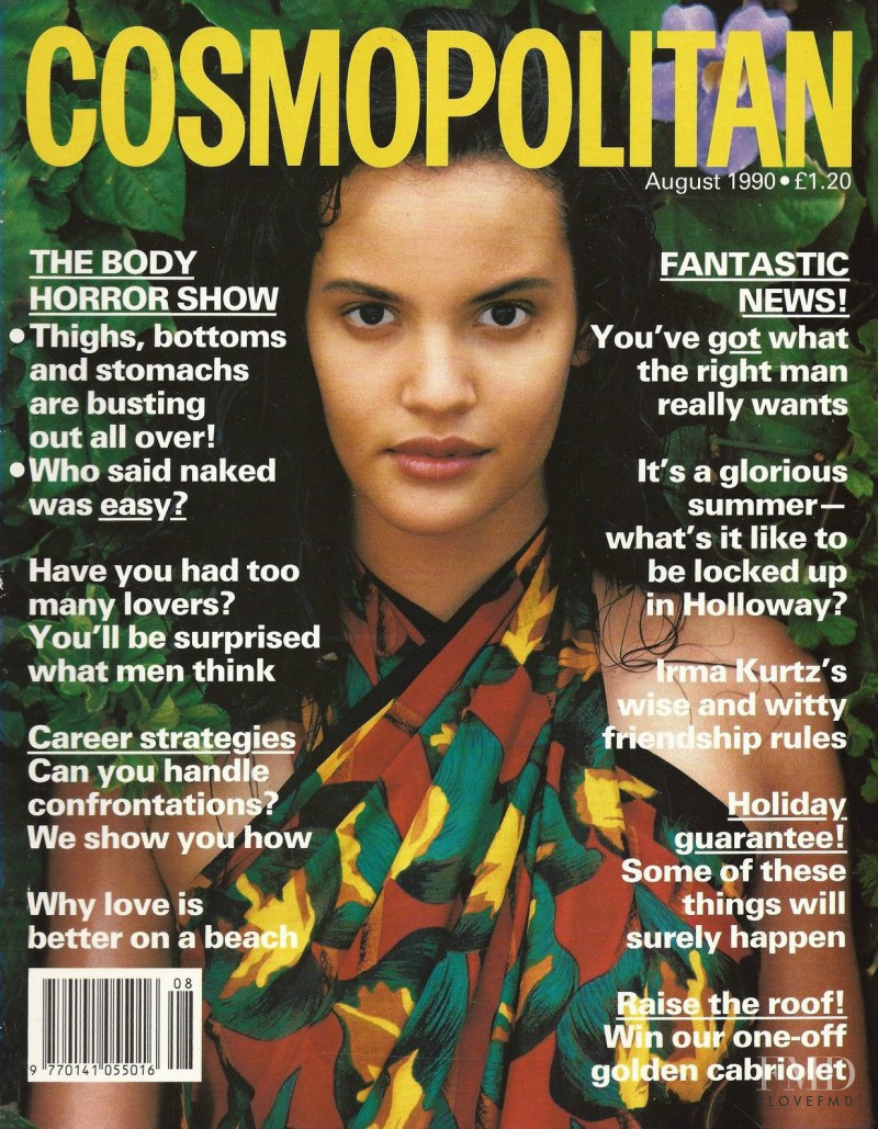 Claudia Mason featured on the Cosmopolitan UK cover from August 1990