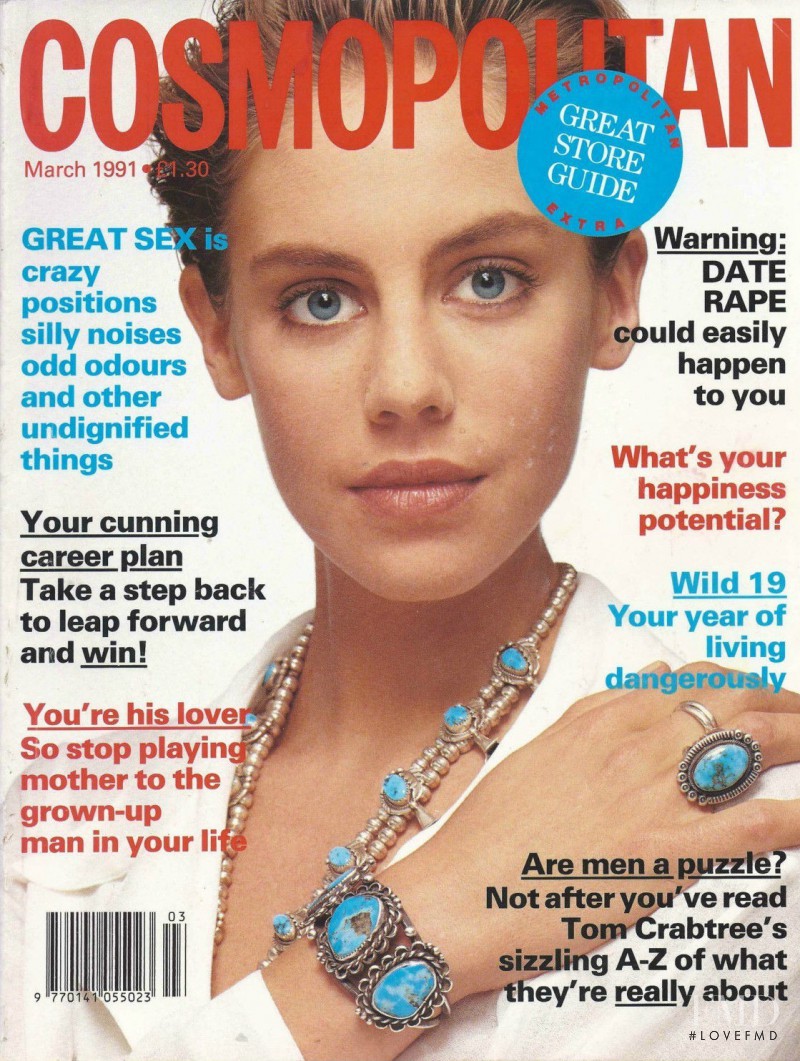 Julie Feiten featured on the Cosmopolitan UK cover from March 1991