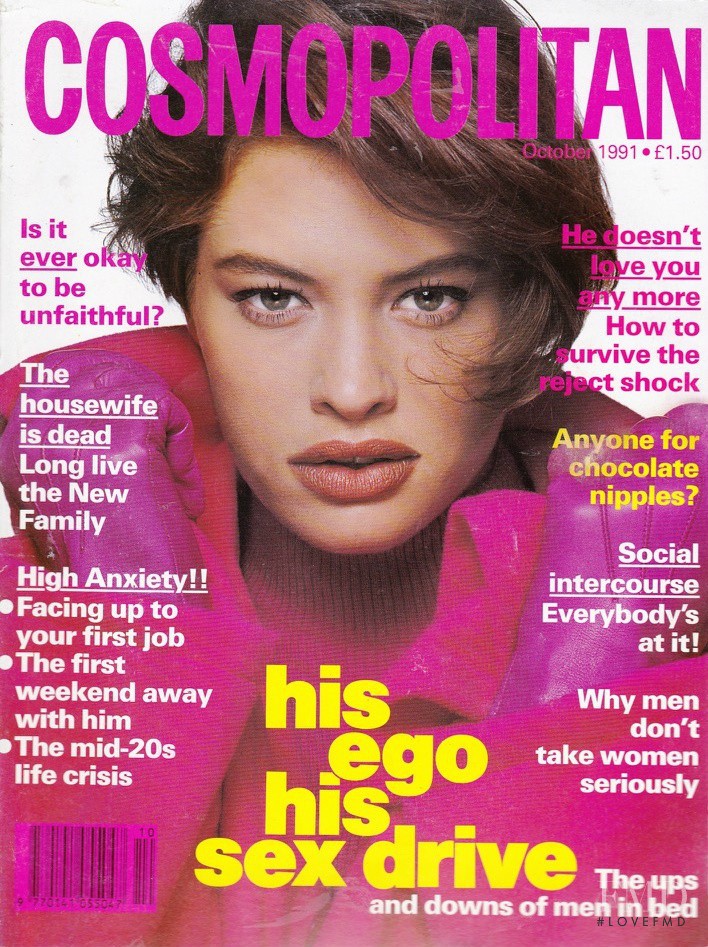 Lori Godet featured on the Cosmopolitan UK cover from October 1991