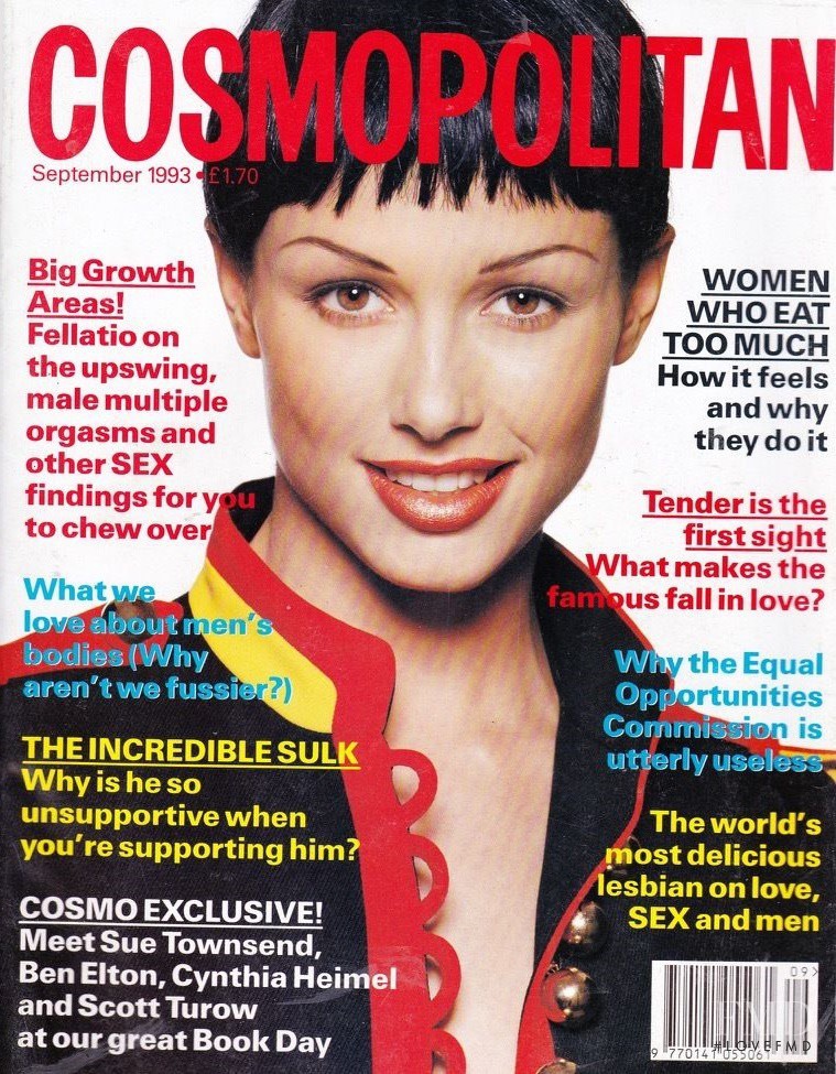 Bridget Moynahan featured on the Cosmopolitan UK cover from September 1993