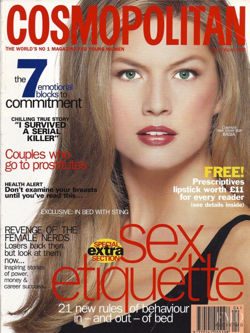 Basia Milewicz featured on the Cosmopolitan UK cover from April 1996
