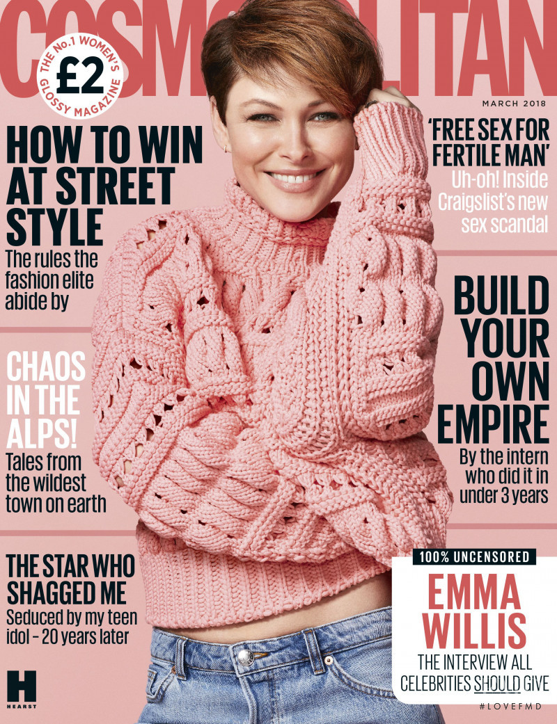 Emma Griffiths featured on the Cosmopolitan UK cover from March 2018