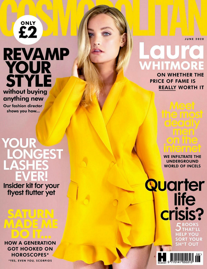 Laura Whitmore featured on the Cosmopolitan UK cover from June 2020