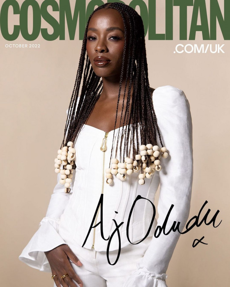 AJ Odudu featured on the Cosmopolitan UK cover from October 2022