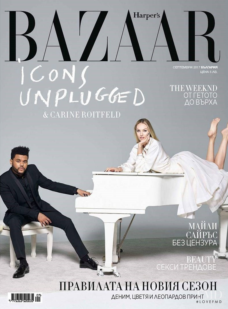 Candice Swanepoel featured on the Harper\'s Bazaar Bulgaria cover from September 2017