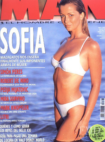 Sofia Mazagatos featured on the Man cover from May 1996