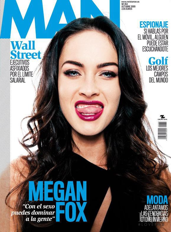Megan Fox featured on the Man cover from October 2009