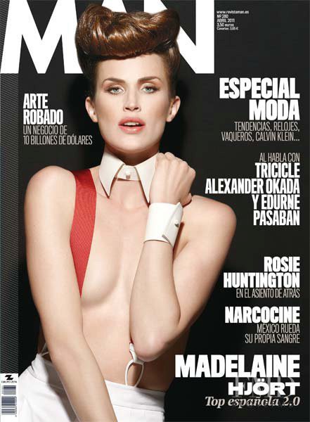 Madeleine Hjort featured on the Man cover from April 2011