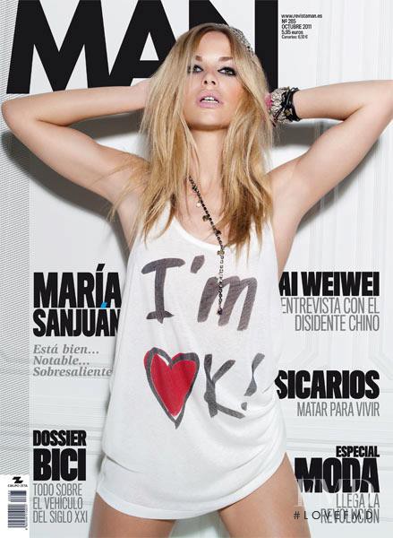 Maria Sanjuan featured on the Man cover from October 2011