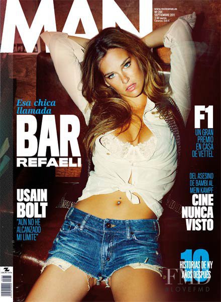 Bar Refaeli featured on the Man cover from September 2011