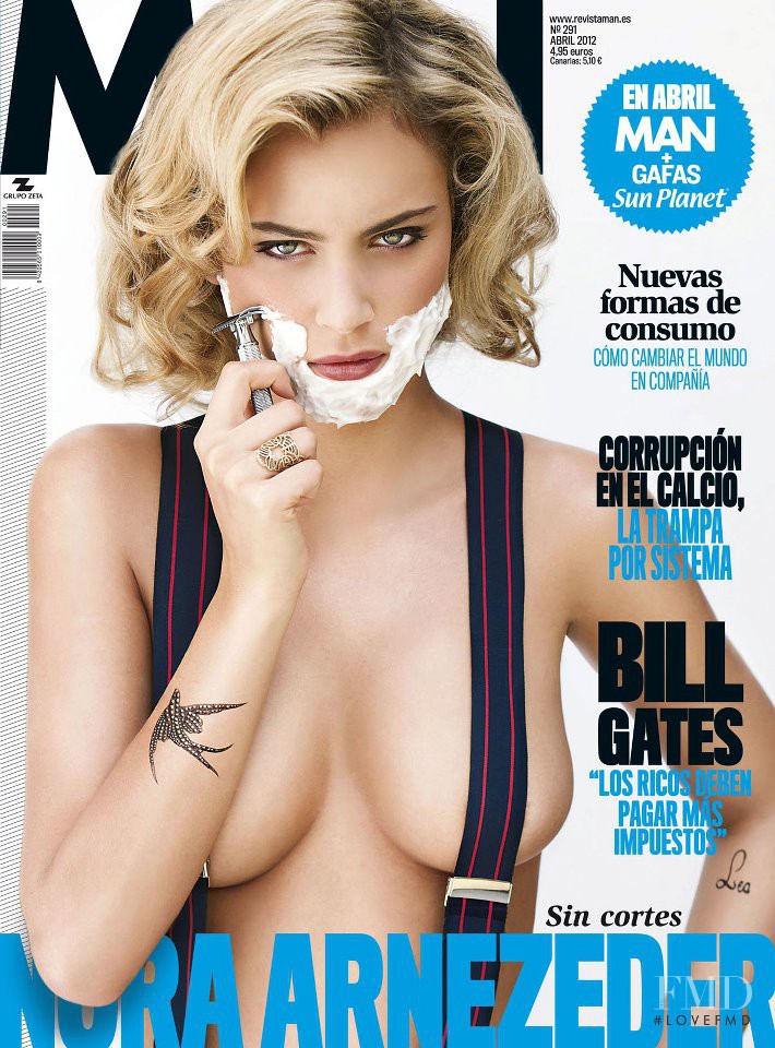 Nora Arnezeder featured on the Man cover from April 2012