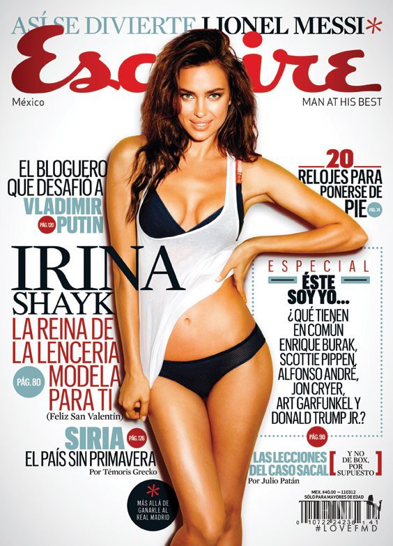 Irina Shayk featured on the Esquire Mexico cover from February 2012