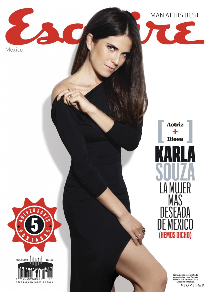 Karla Souza featured on the Esquire Mexico cover from October 2013