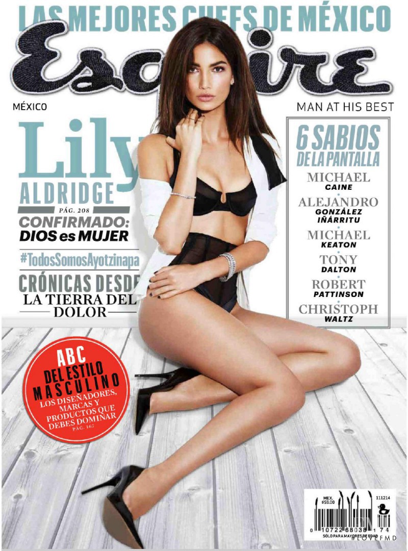 Lily Aldridge featured on the Esquire Mexico cover from November 2014