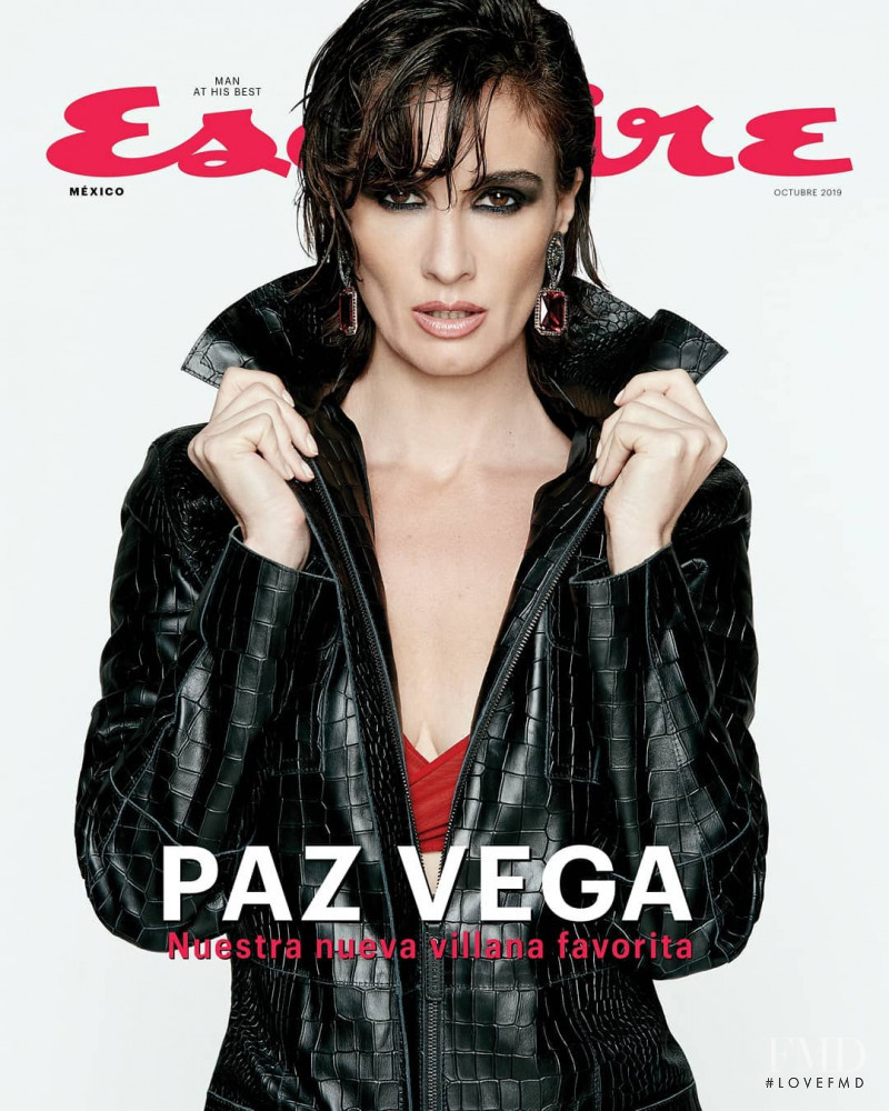 Paz Vega featured on the Esquire Mexico cover from October 2019