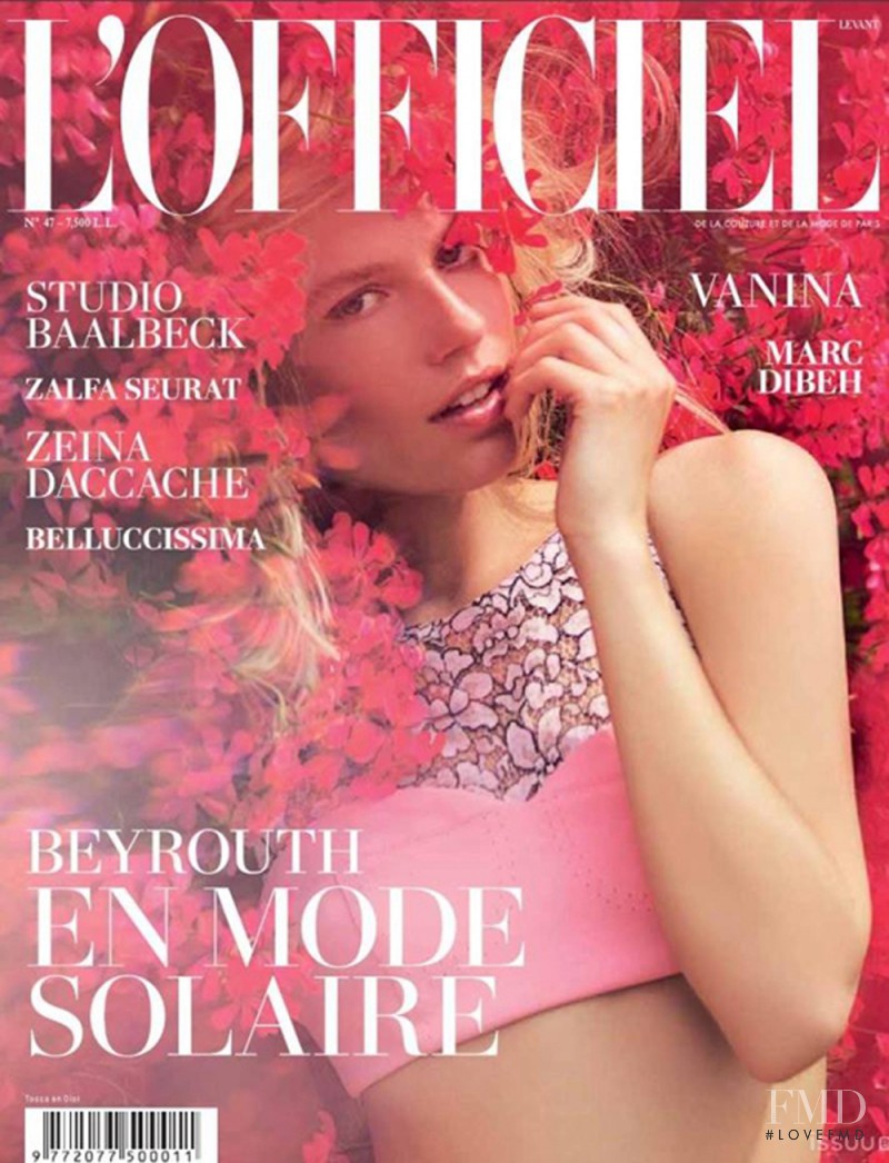 Tosca Dekker featured on the L\'Officiel Levant cover from July 2014