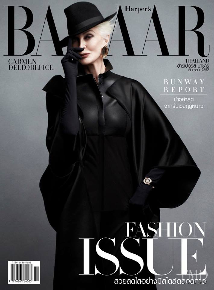 Carmen Dell\'Orefice featured on the Harper\'s Bazaar Thailand cover from September 2014