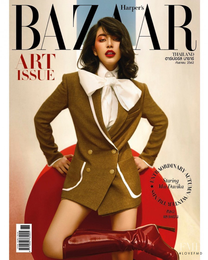 Davika Hoorne featured on the Harper\'s Bazaar Thailand cover from September 2019