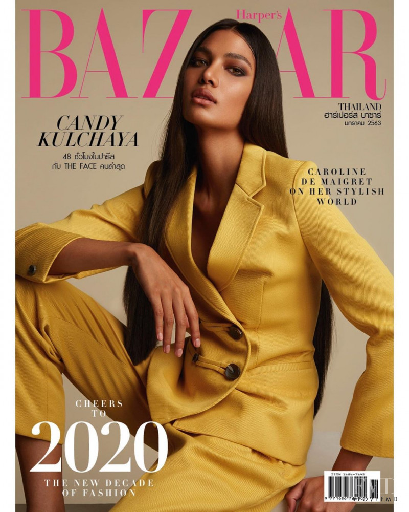 Kulchaya Tansiri featured on the Harper\'s Bazaar Thailand cover from January 2020
