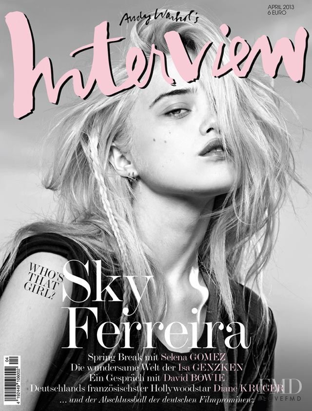 Sky Ferreira featured on the Interview Germany cover from April 2013
