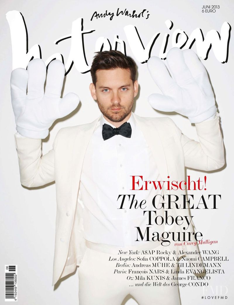 Tobey Maguire featured on the Interview Germany cover from June 2013