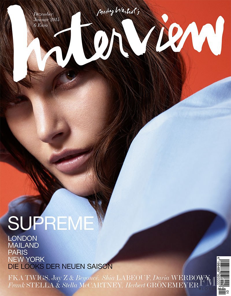 Catherine McNeil featured on the Interview Germany cover from December 2014