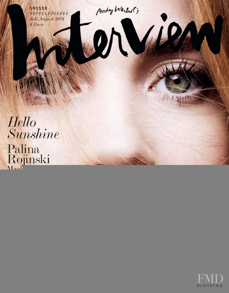 Palina Rojinski featured on the Interview Germany cover from July 2014