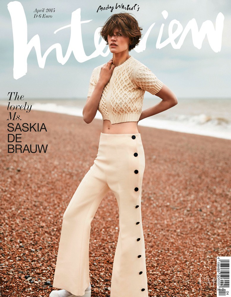 Saskia de Brauw featured on the Interview Germany cover from April 2015