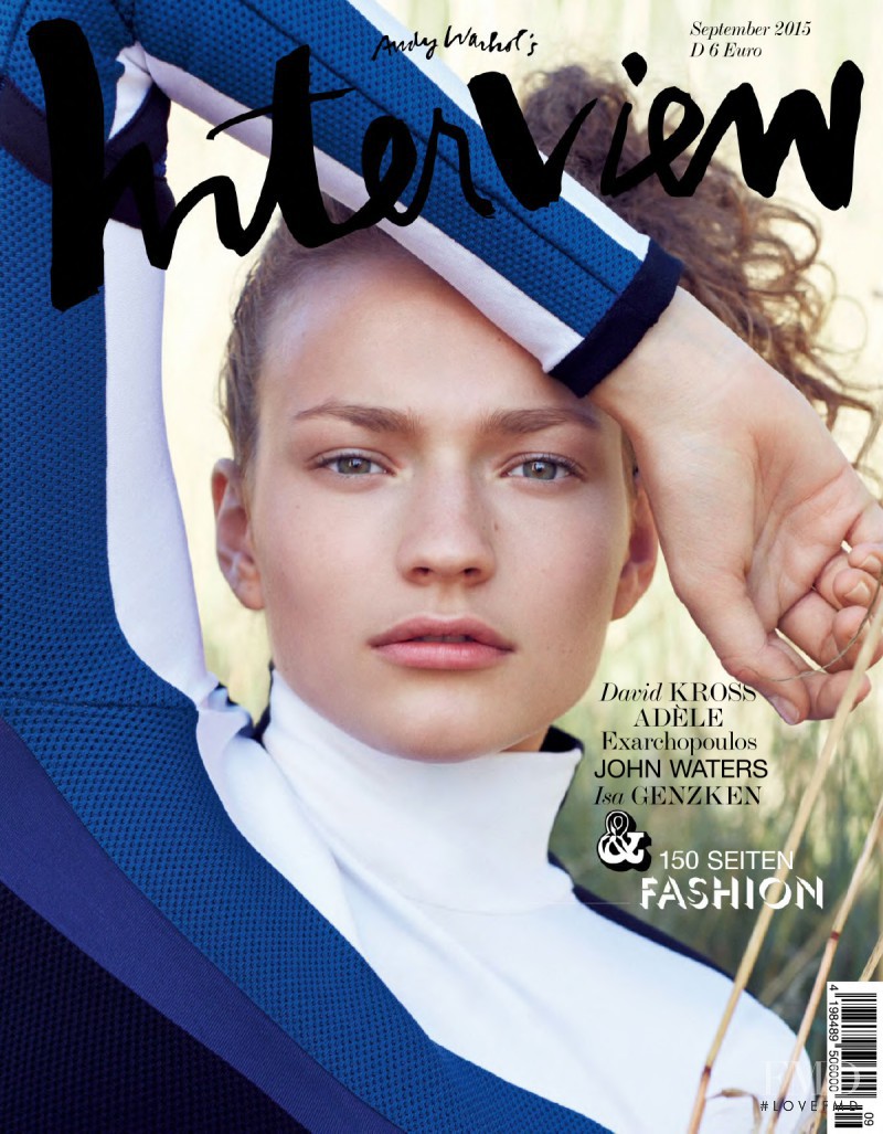 Sophia Ahrens featured on the Interview Germany cover from September 2015