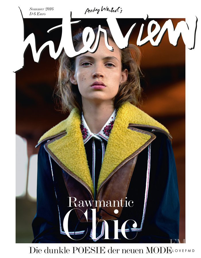 Adrienne Juliger featured on the Interview Germany cover from June 2016