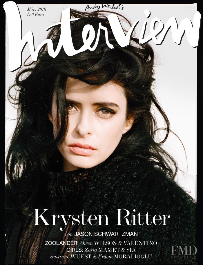 Krysten Ritter featured on the Interview Germany cover from March 2016