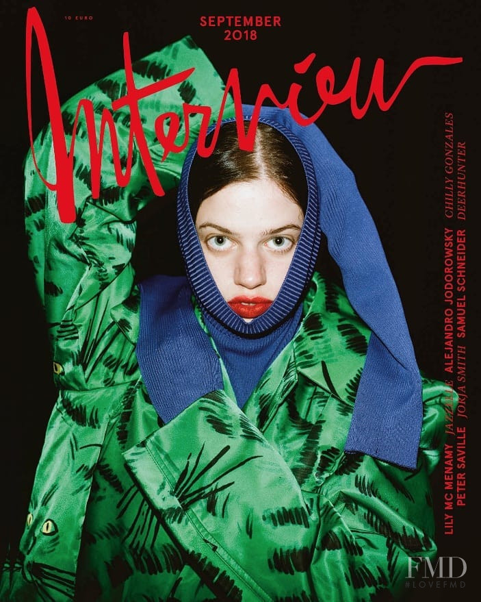 Lily McMenamy featured on the Interview Germany cover from September 2018