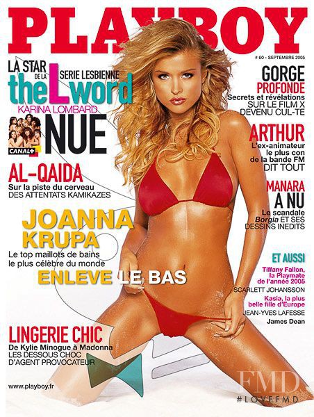 Joanna Krupa featured on the Playboy France cover from September 2005