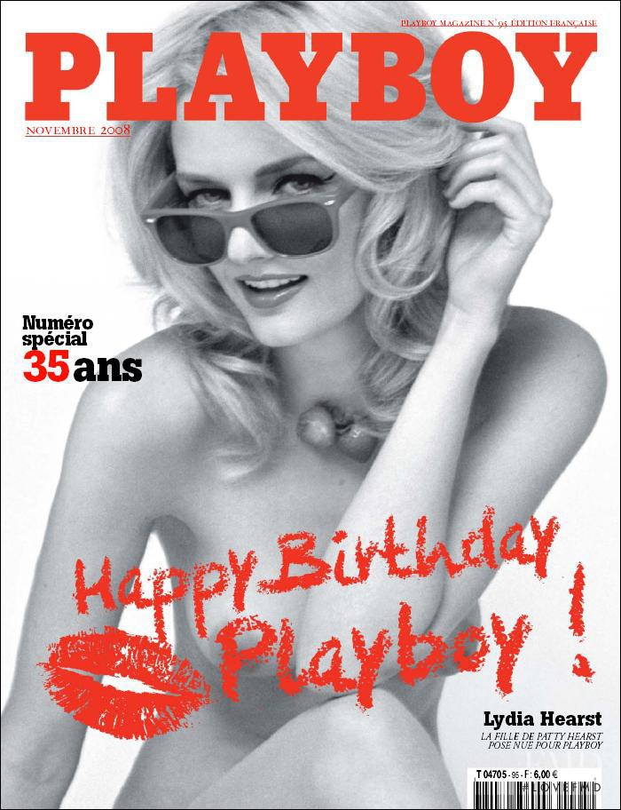 Lydia Hearst featured on the Playboy France cover from November 2008