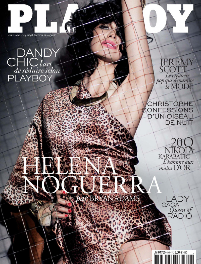 Helena Noguerra featured on the Playboy France cover from April 2009