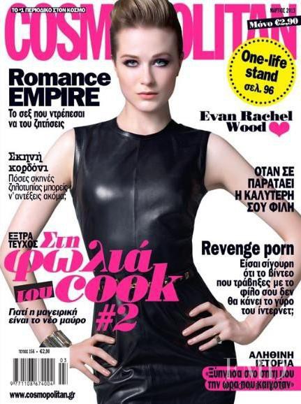 Evan Rachel Wood featured on the Cosmopolitan Greece cover from March 2013